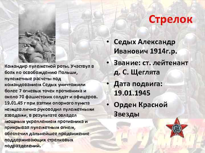 Стрелок Командир пулеметной роты. Участвуя в боях по освобождению Польши, пулеметные расчеты под командованием