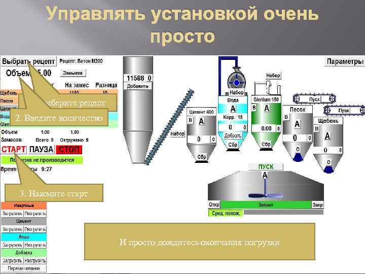 Установка управляемого. Автоматическая система производства бетона. Рецептуры РБУ. Программы китайского РБУ. Рецепты для бетонного завода.