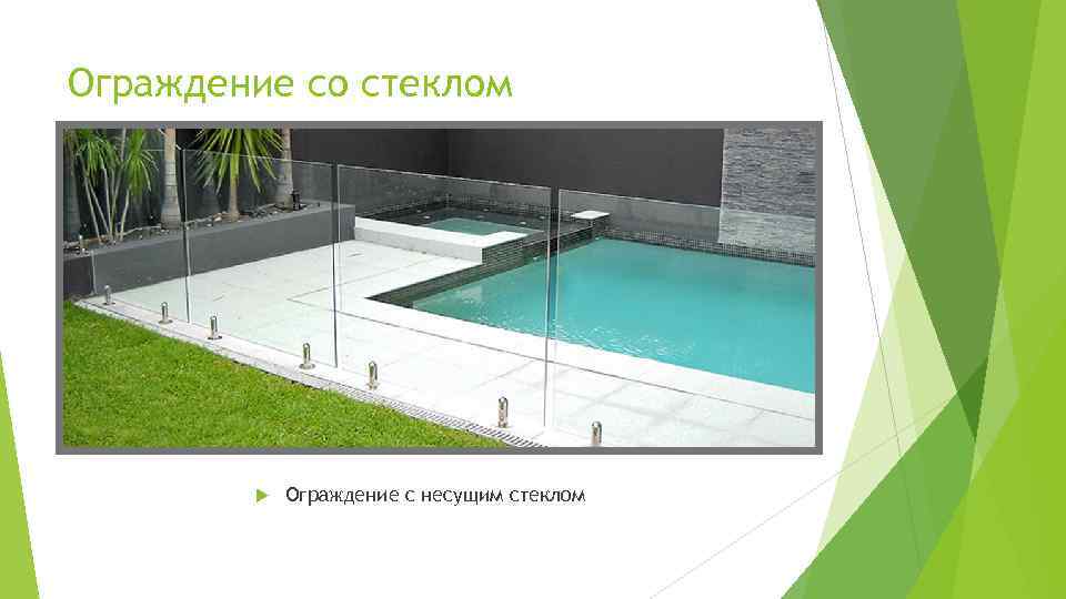 Ограждение со стеклом Ограждение с несущим стеклом 