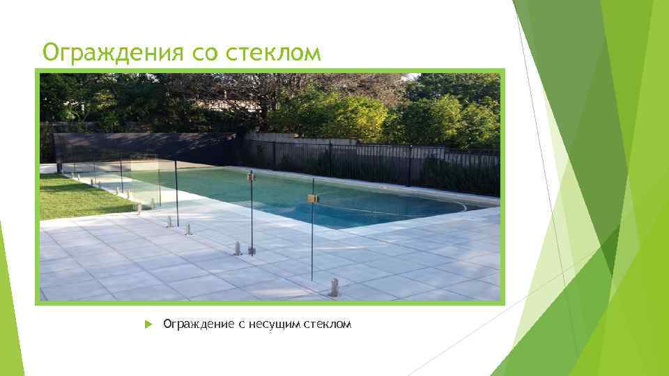 Ограждения со стеклом Ограждение с несущим стеклом 