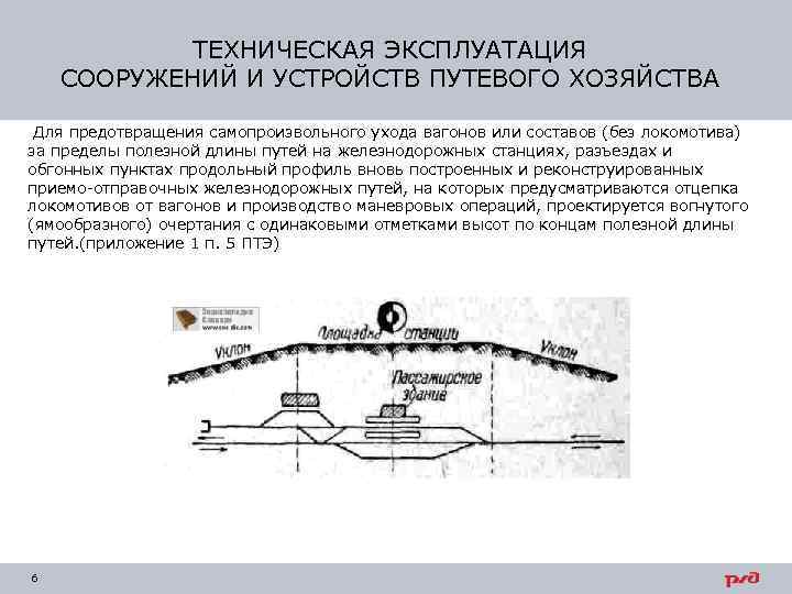 ТЕХНИЧЕСКАЯ ЭКСПЛУАТАЦИЯ СООРУЖЕНИЙ И УСТРОЙСТВ ПУТЕВОГО ХОЗЯЙСТВА Для предотвращения самопроизвольного ухода вагонов или составов
