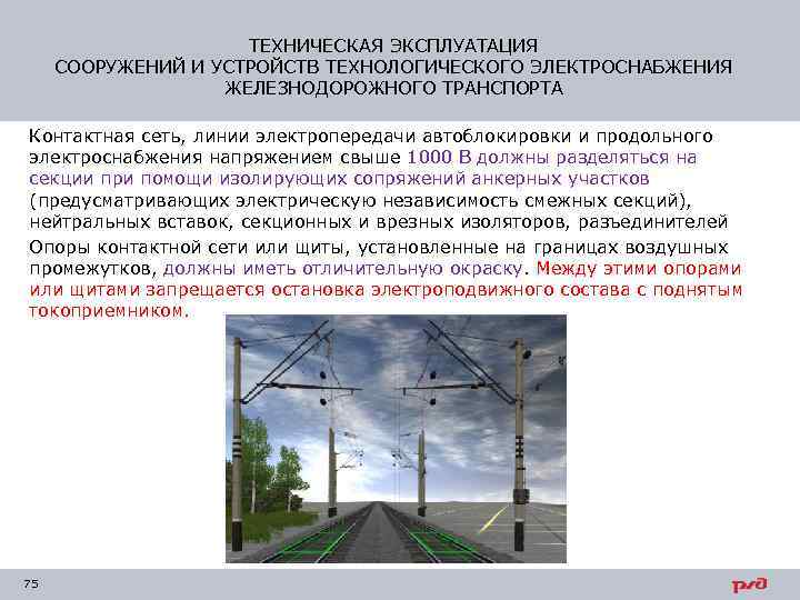 ТЕХНИЧЕСКАЯ ЭКСПЛУАТАЦИЯ СООРУЖЕНИЙ И УСТРОЙСТВ ТЕХНОЛОГИЧЕСКОГО ЭЛЕКТРОСНАБЖЕНИЯ ЖЕЛЕЗНОДОРОЖНОГО ТРАНСПОРТА Контактная сеть, линии электропередачи автоблокировки
