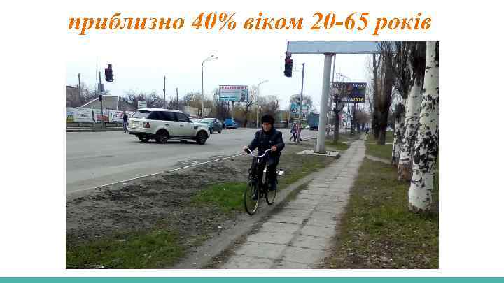 приблизно 40% віком 20 -65 років 