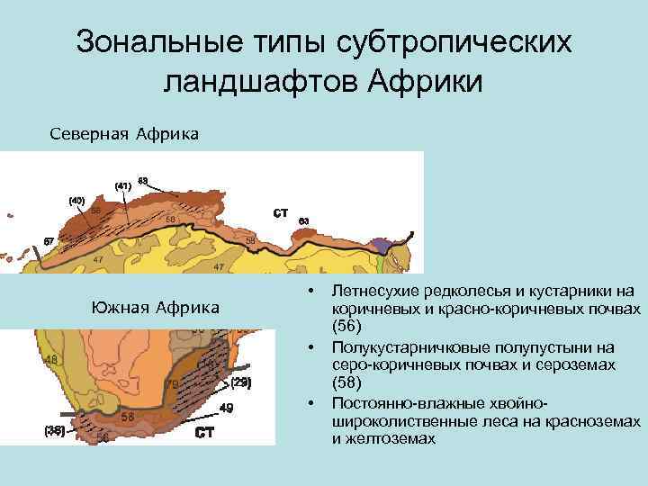 Типы ландшафтов земли карта