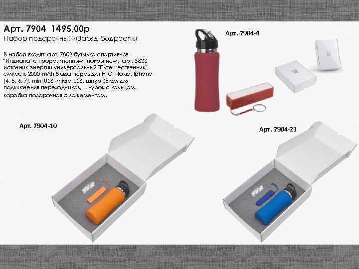 Арт. 7904 1495, 00 р Набор подарочный «Заряд бодрости» Арт. 7904 -4 В набор