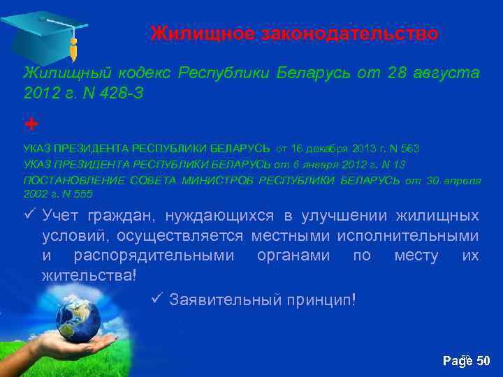 Жилищное законодательство Жилищный кодекс Республики Беларусь от 28 августа 2012 г. N 428 -З