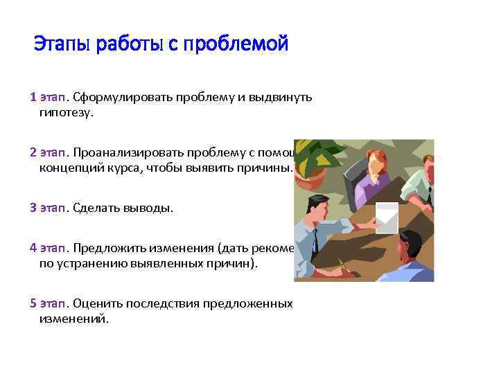 Этапы работы с проблемой 1 этап. Сформулировать проблему и выдвинуть гипотезу. 2 этап. Проанализировать