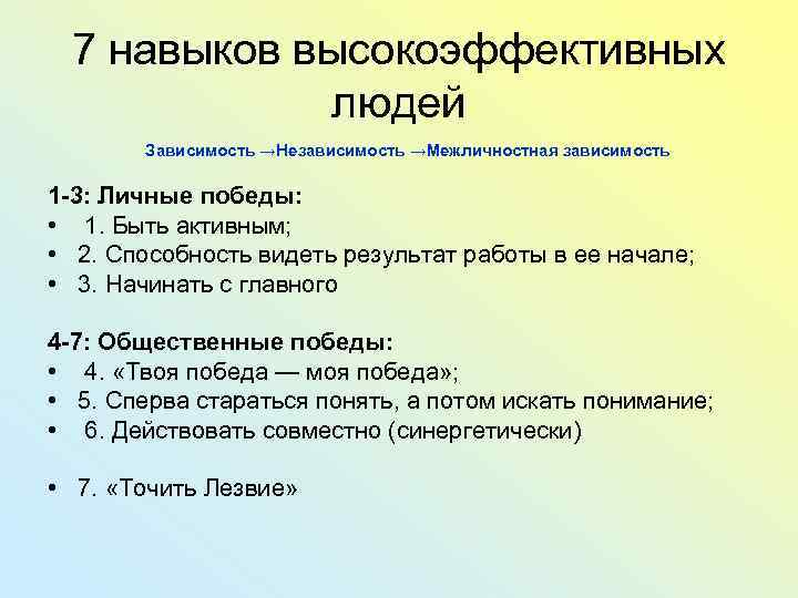 7 навыков высокоэффективных. Семь навыков высокоэффективных людей перечень. 7 Принципов высокоэффективных людей. Семь навыков высокоэффективных людей тезисы. 7 Навыков высокоэффективных людей перечень навыков.