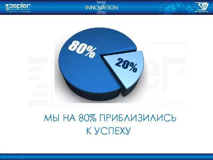  МЫ НА 80% ПРИБЛИЗИЛИСЬ К УСПЕХУ 