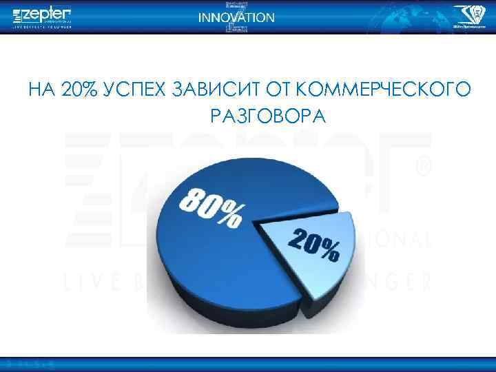  НА 20% УСПЕХ ЗАВИСИТ ОТ КОММЕРЧЕСКОГО РАЗГОВОРА 