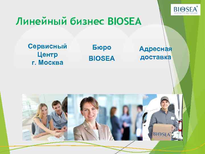 Линейный бизнес BIOSEA Сервисный Центр г. Москва Бюро BIOSEA Адресная доставка 43 