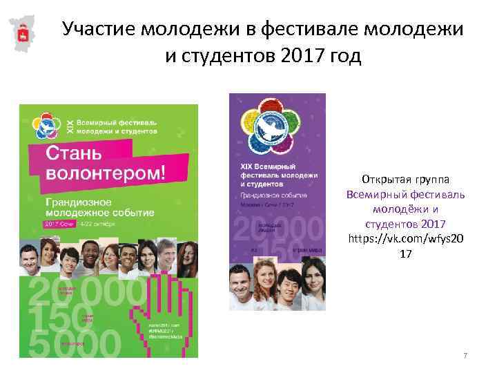 Участие молодежи в фестивале молодежи и студентов 2017 год Открытая группа Всемирный фестиваль молодёжи
