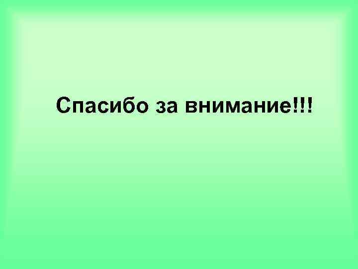 Спасибо за внимание!!! 