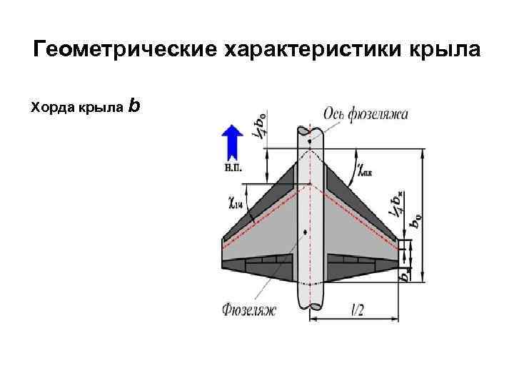 Геометрические характеристики крыла в плане