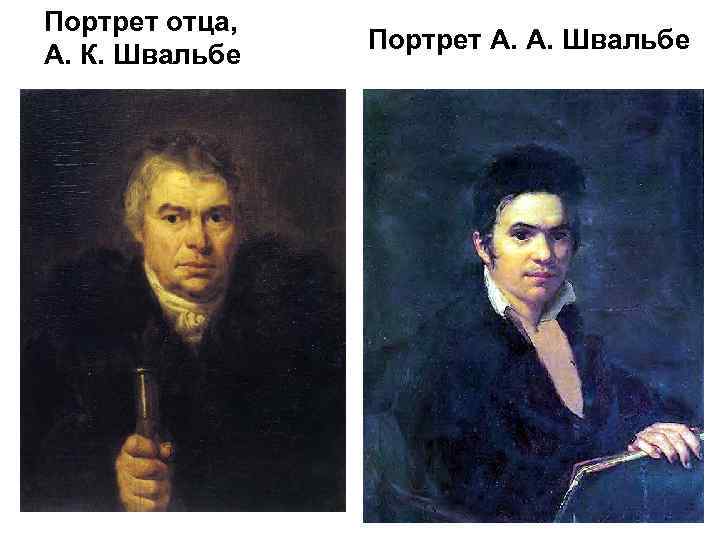 Портрет отца, А. К. Швальбе Портрет А. А. Швальбе 