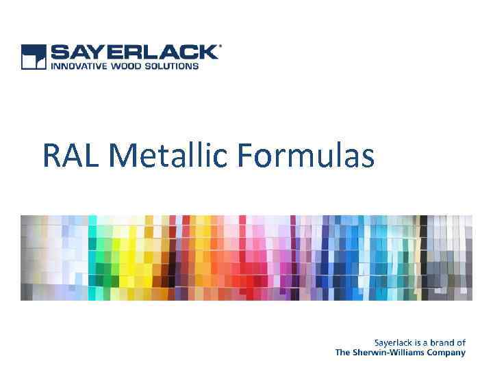 RAL Metallic Formulas 