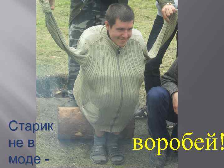 Старик не в моде - воробей! 