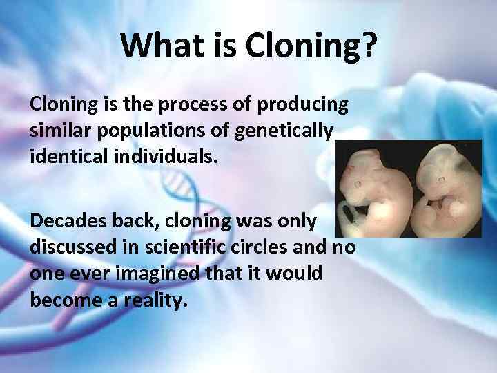 research of cloning humans is permitted