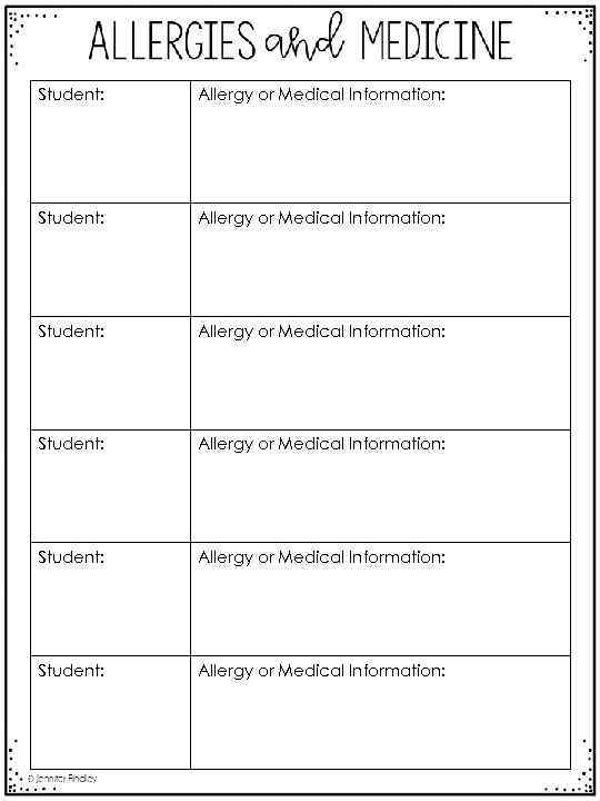 Student: Allergy or Medical Information: Student: Allergy or Medical Information: 