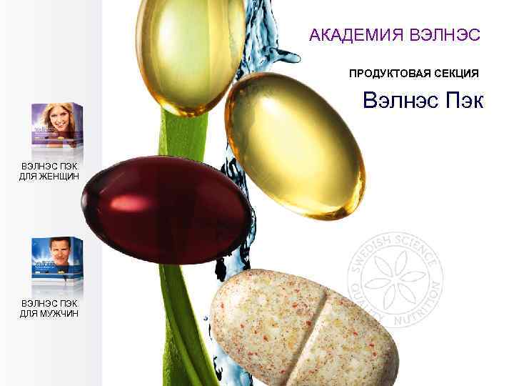 АКАДЕМИЯ ВЭЛНЭС ПРОДУКТОВАЯ СЕКЦИЯ Вэлнэс Пэк ВЭЛНЭС ПЭК ДЛЯ ЖЕНЩИН ВЭЛНЭС ПЭК ДЛЯ МУЖЧИН