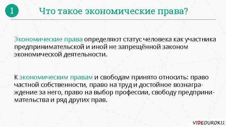 Экономические социальные и культурные права презентация 10 класс право