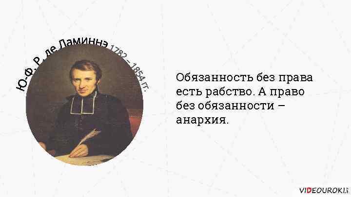 Обязанность без права есть рабство. А право без обязанности – анархия. 