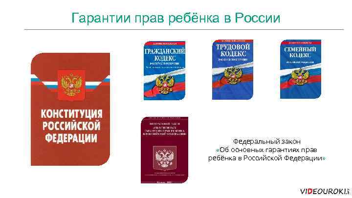 Гарантии прав ребёнка в России Федеральный закон «Об основных гарантиях прав ребёнка в Российской