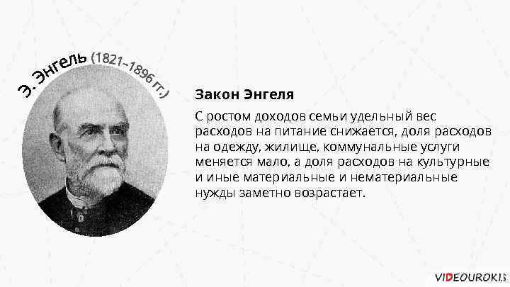 Расходы закон энгеля презентация 10 класс экономика