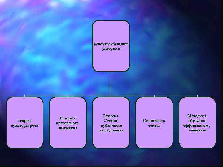 Аспекты изучения риторики Теория культуры речи История ораторского искусства Техника Устного публичного выступления Стилистика