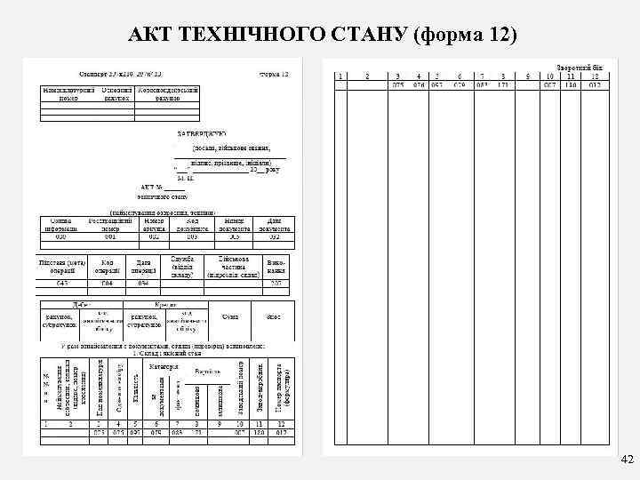 АКТ ТЕХНІЧНОГО СТАНУ (форма 12) 42 