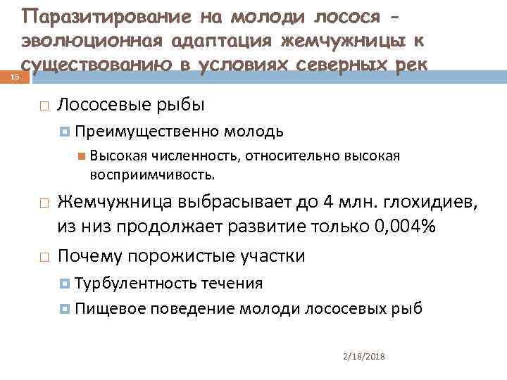 Паразитирование на молоди лосося эволюционная адаптация жемчужницы к существованию в условиях северных рек 15