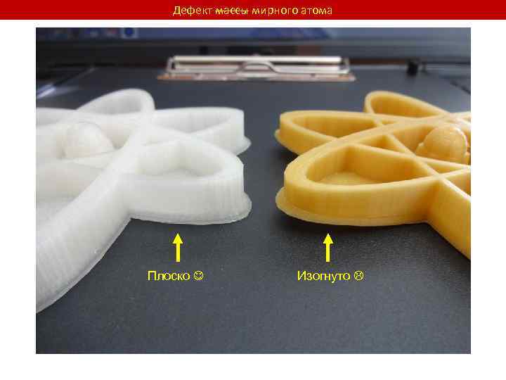 Дефект массы мирного атома Плоско Изогнуто 