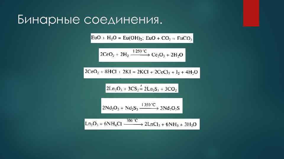 Бинарные соединения. 