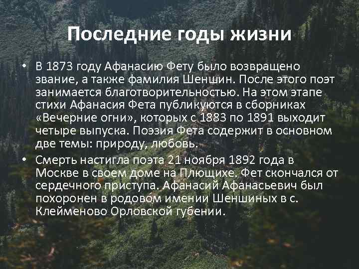 Факты из жизни фета. Последние годы жизни Фета. Афанасий Фет последние годы жизни. Фет 1873. 1873 Год Фет.