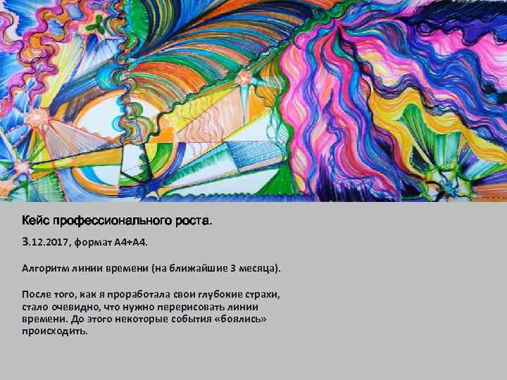 Кейс профессионального роста. 3. 12. 2017, формат А 4+А 4. Алгоритм линии времени (на