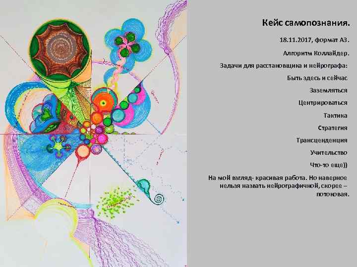  Кейс самопознания. 18. 11. 2017, формат А 3. Алгоритм Коллайдер. Задачи для расстановщика