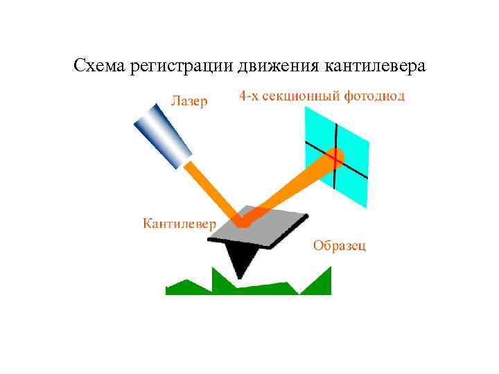Схема регистрации движения кантилевера 