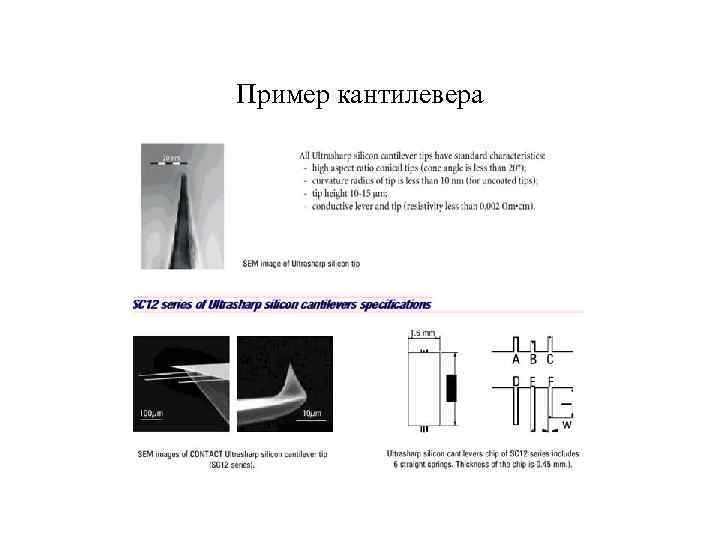 Пример кантилевера 