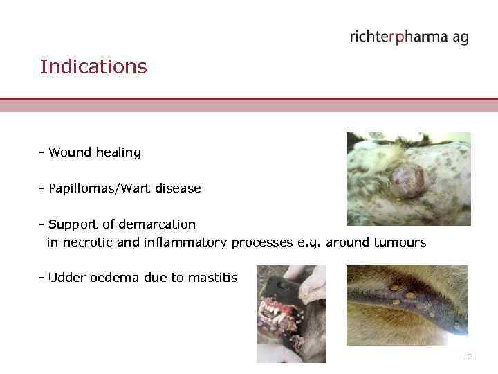 Indications - Wound healing - Papillomas/Wart disease - Support of demarcation in necrotic and