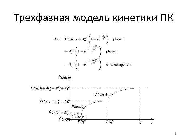 Трехфазная модель кинетики ПК 4 