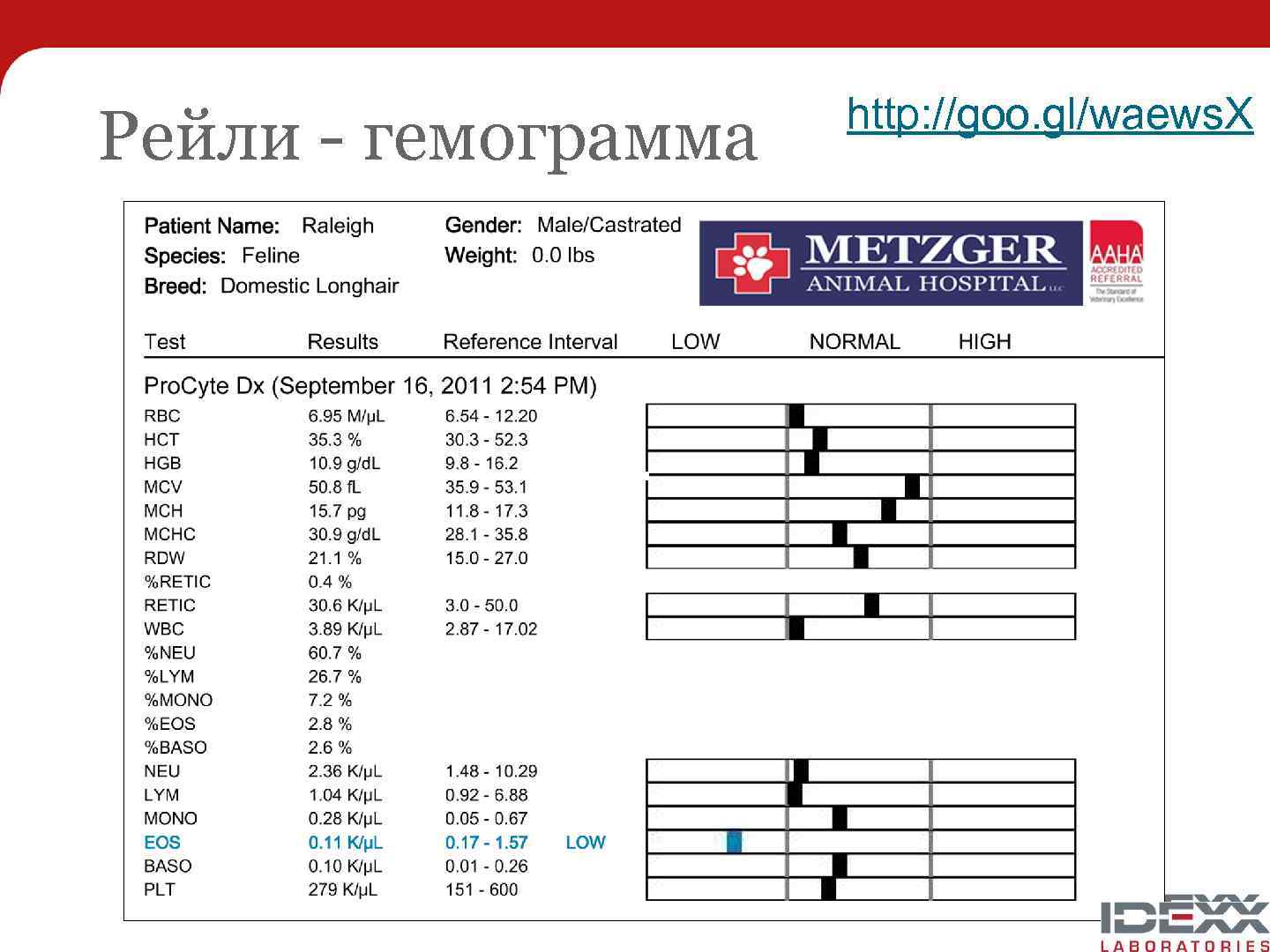 Рейли - гемограмма http: //goo. gl/waews. X 