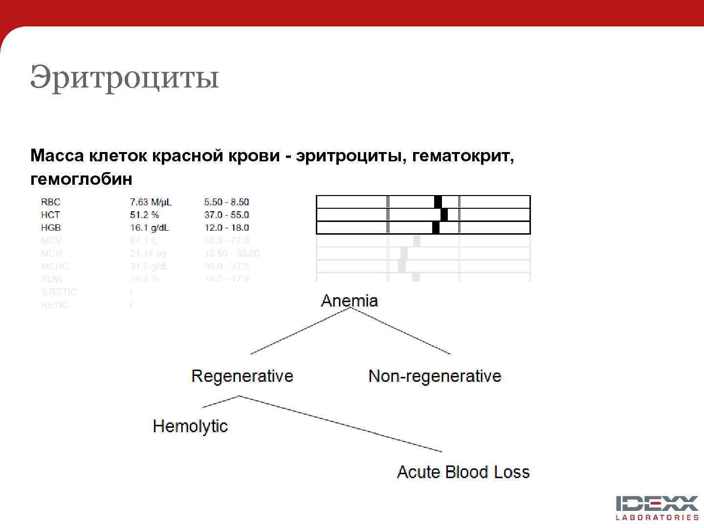 Эритроциты Масса клеток красной крови - эритроциты, гематокрит, гемоглобин 