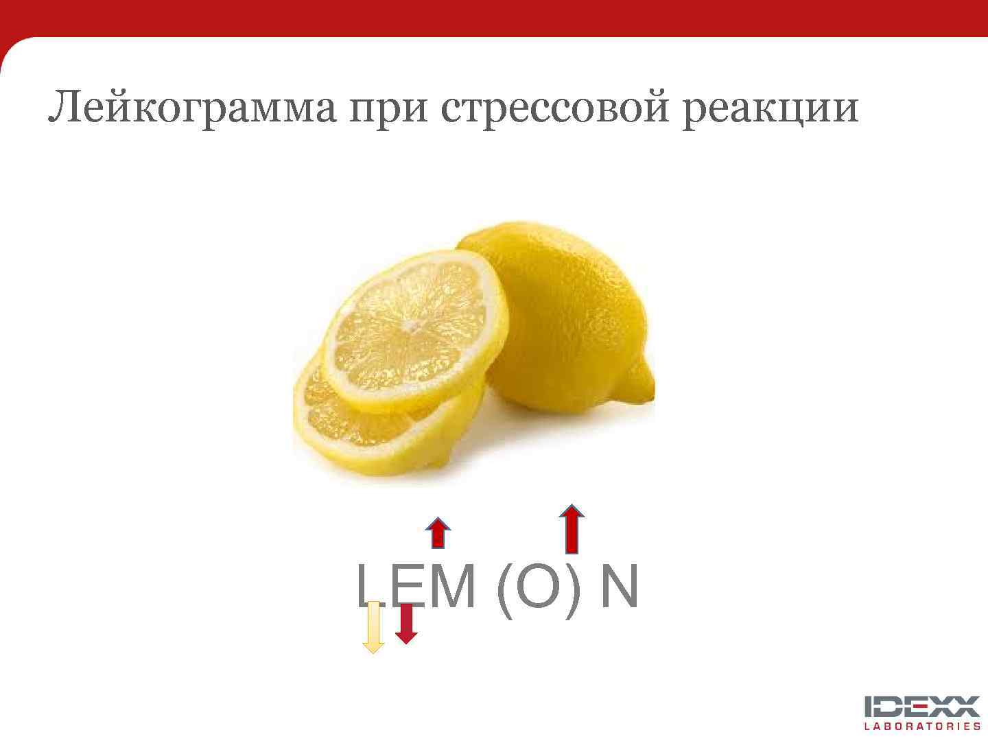 Лейкограмма при стрессовой реакции LEM (O) N 