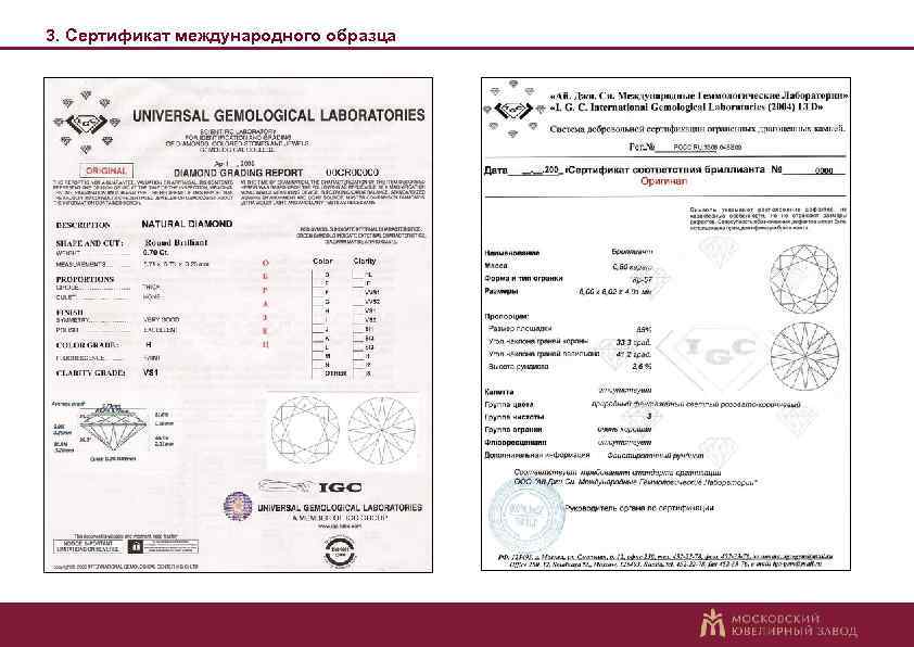 Сертификат международного образца что это