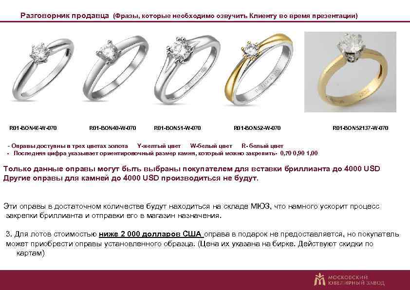 Разговорник продавца (Фразы, которые необходимо озвучить Клиенту во время презентации) R 01 -BON 46