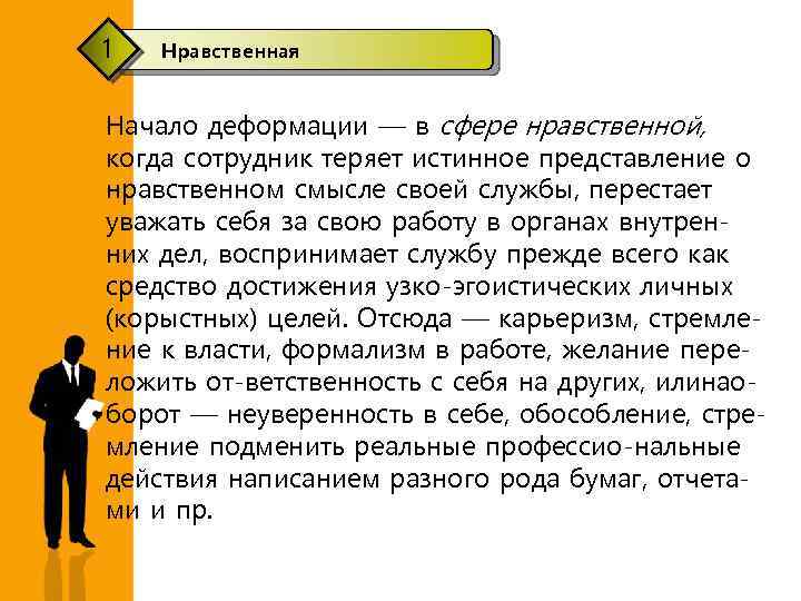 Профессионально нравственная деформация презентация