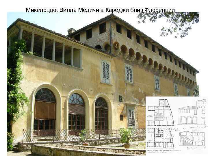Микелоццо. Вилла Медичи в Кареджи близ Флоренции 