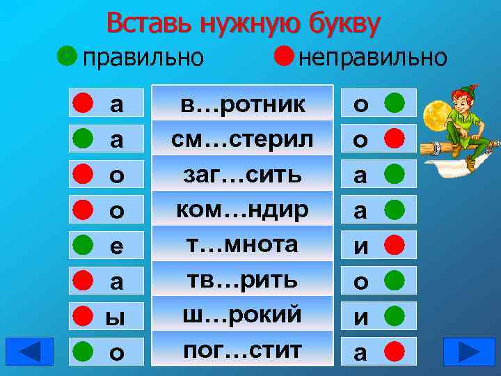 Вставь нужную букву правильно а а о о е а ы о неправильно в…ротник