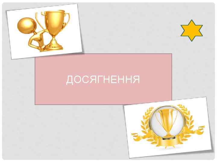 ДОСЯГНЕННЯ 