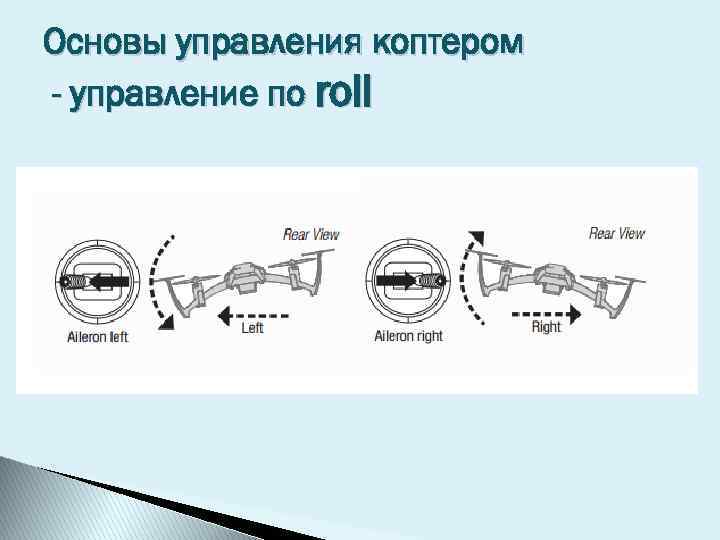 Основы управления коптером - управление по roll 